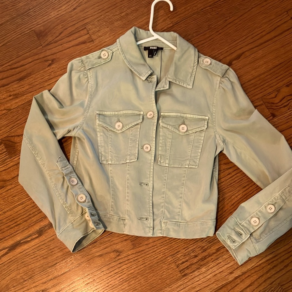 PAIGE Sage Green Jacket. NWOT xs